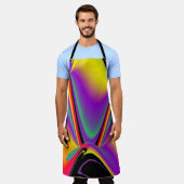 De Abstracte 3D Rainbowart Schort (Gedragen)