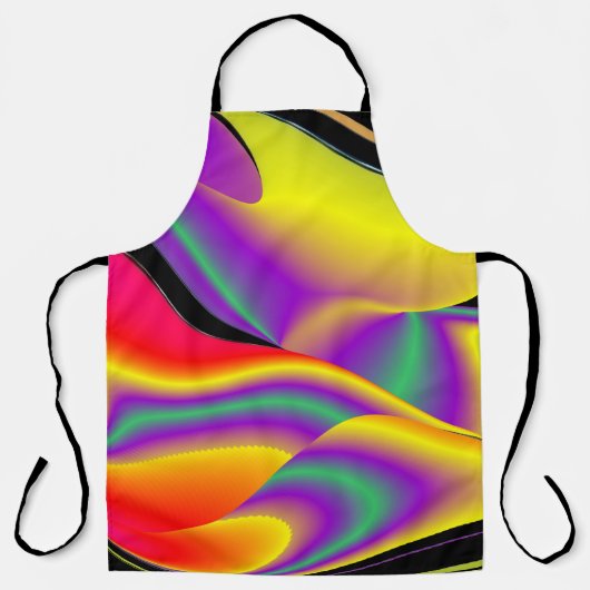 De Abstracte 3D Rainbowart Schort (Voorkant)