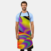 De Abstracte 3D Rainbowart Schort (Gedragen)