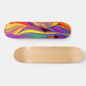 De Abstracte 3D Rainbowart Skateboard (Horizontaal)