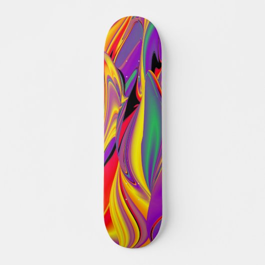 De Abstracte 3D Rainbowart Skateboard (Voorkant)