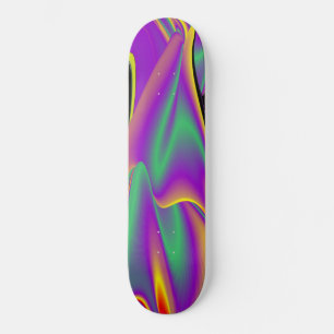 De Abstracte 3D Rainbowart Skateboard