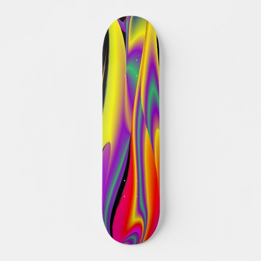 De Abstracte 3D Rainbowart Skateboard (Voorkant)