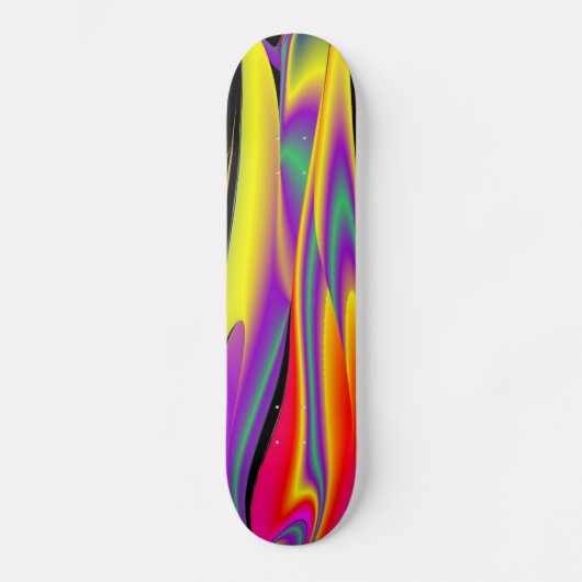 De Abstracte 3D Rainbowart Skateboard (Voorkant)