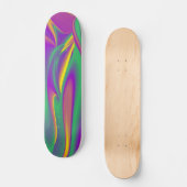 De Abstracte 3D Rainbowart Skateboard (Voorkant)