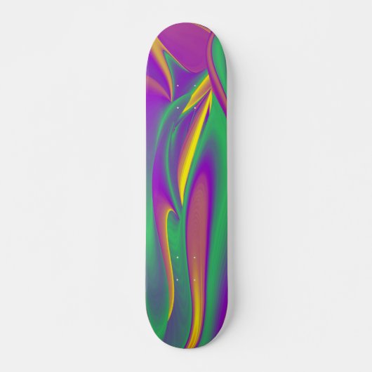 De Abstracte 3D Rainbowart Skateboard (Voorkant)