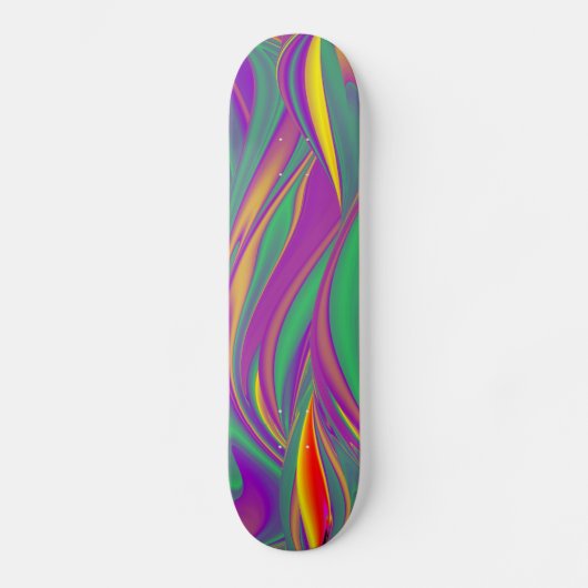 De Abstracte 3D Rainbowart Skateboard (Voorkant)