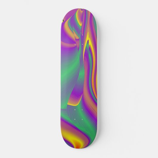 De Abstracte 3D Rainbowart Skateboard (Voorkant)