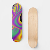 De Abstracte 3D Rainbowart Skateboard (Voorkant)