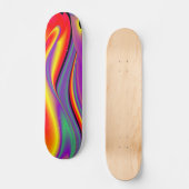 De Abstracte 3D Rainbowart Skateboard (Voorkant)