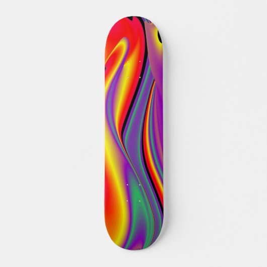 De Abstracte 3D Rainbowart Skateboard (Voorkant)