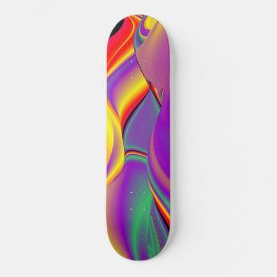 De Abstracte 3D Rainbowart Skateboard