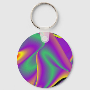 De Abstracte 3D Rainbowart Sleutelhanger
