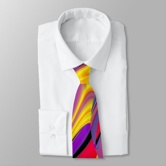 De Abstracte 3D Rainbowart Stropdas (Gebonden)