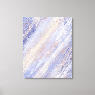 De Abstracte Blauwe en Beige Slagen van de Verf va Canvas Afdruk