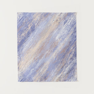 De Abstracte Blauwe en Beige Slagen van de Verf va Wandkleed