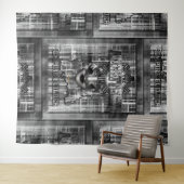 De Abstracte Digitale Kunst van de Bouwer Architec Wandkleed (In Situ (horizontaal))