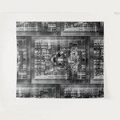 De Abstracte Digitale Kunst van de Bouwer Architec Wandkleed (Voorkant (horizontaal))