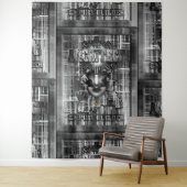 De Abstracte Digitale Kunst van de Bouwer Architec Wandkleed (In situ)