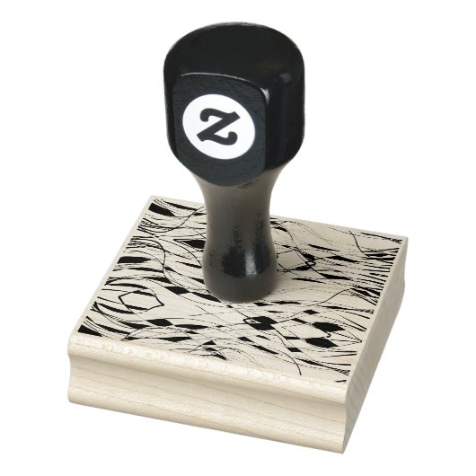 de abstracte golven 2 rubberen stempel (Stempel)