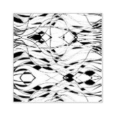 de abstracte golven 2 rubberen stempel (Afrduk)