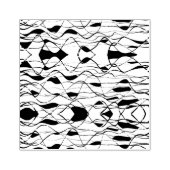 de abstracte golven rubberen stempel  (Afrduk)