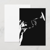 De abstracte Kaart van de Trompet RSVP van de Jazz (Voorkant / Achterkant)