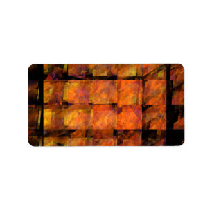 De Abstracte kunst aan de muur Etiket