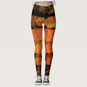 De Abstracte kunst aan de muur Leggings