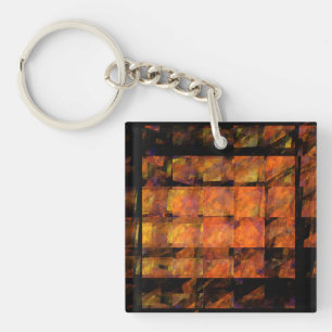 De Abstracte kunst aan de muur Sleutelhanger