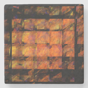 De Abstracte kunst aan de muur Stenen Onderzetter