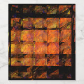 De Abstracte kunst aan de muur Wijn Etiket (Enkel label)