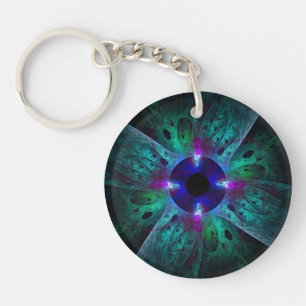 De Abstracte kunst van het oog Sleutelhanger