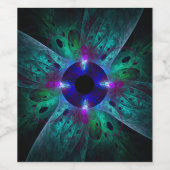 De Abstracte kunst van het oog Wijn Etiket (Enkel label)