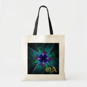 De Abstracte kunstmonogram van het oog Tote Bag (Voorkant)