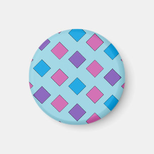 De abstracte Magneet van Vierkanten (ronde)