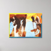 De Abstracte musici van Jazz Hots Canvas Afdruk (Voorkant)