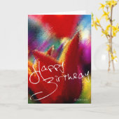 De abstracte Oranje Kaart van Bithday van de Tulp (Gele Bloem)