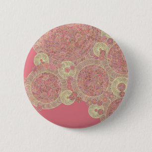 de abstracte roze patroon bloemenkleur ronde button 5,7 cm