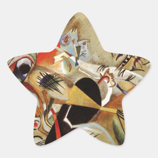 De Abstracte samenstelling van Kandinsky Ster Sticker (Voorkant)