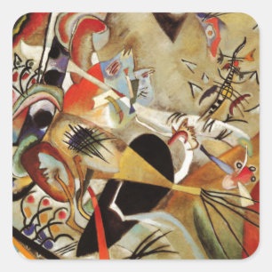 De Abstracte samenstelling van Kandinsky Vierkante Sticker