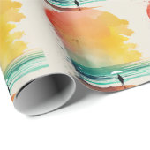 De Abstracte strand-kunst van Waves binnenlopen Cadeaupapier (Rol Hoek)