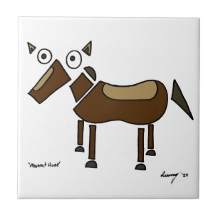 De abstracte Tegel van het Paard Tegeltje