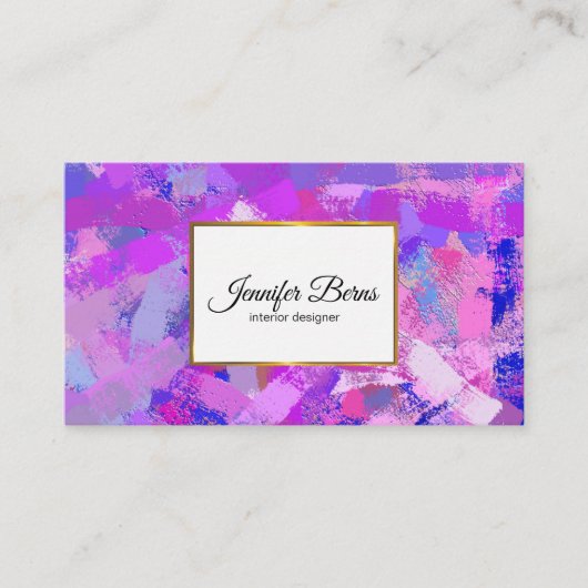 De abstracte textuur van de Slagen van de Borstel. Visitekaartje (Voorkant)