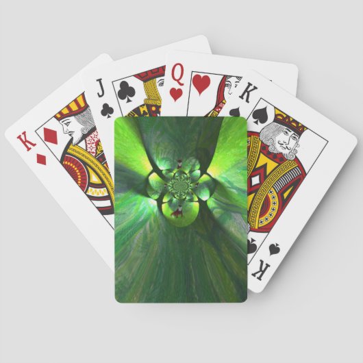 De abstracte Vos van het Blad Speelkaarten (Achterkant)