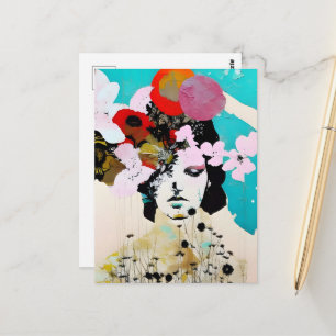 De Abstracte Vrouw Briefkaart