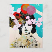De Abstracte Vrouw Briefkaart (Voorkant)