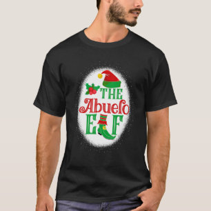 De Abuelo Elf Matching Family Kerstmis Elf Bleac T-shirt