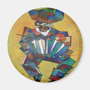 De accordionistische Cubistische kunst Magneet