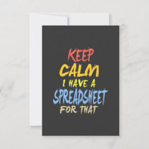 De accountant beschikt over een spreadsheet voor d bedankkaart
